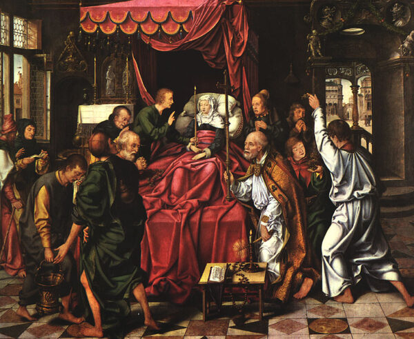 The Death of the Virgin by Joos van Cleve, hand-painted oil painting reproduction