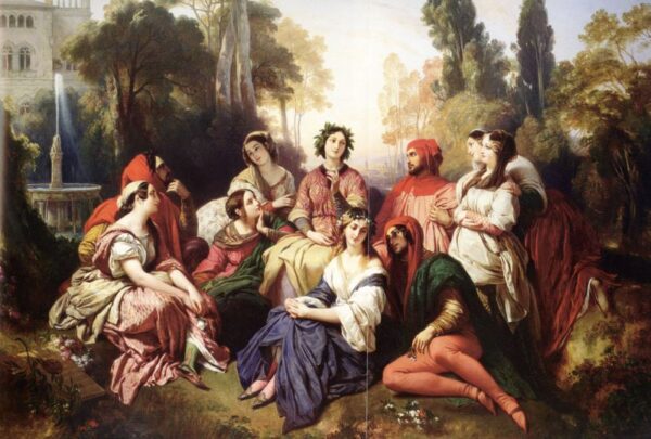 The Decameron by Franz Xavier Winterhalter, hand-painted oil painting reproduction