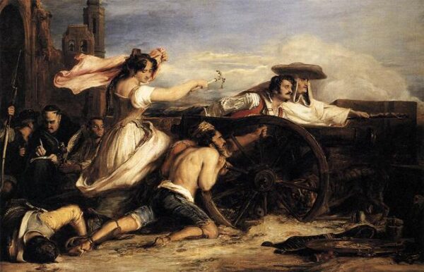 The Defence of Saragossa by David Wilkie, hand-painted oil painting reproduction