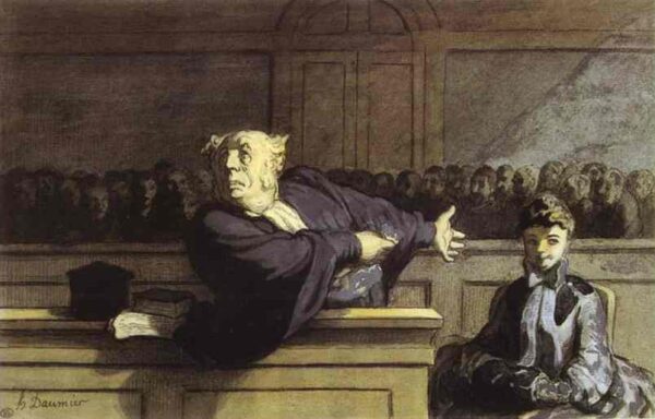 The Defender by Honoré Daumier, hand-painted oil painting reproduction