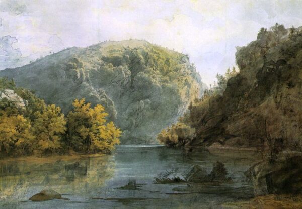 The Delaware Water Gap by Karl Bodmer, hand-painted oil painting reproduction