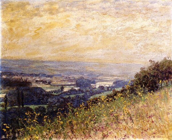 The Distant Town by Guy Rose, hand-painted oil painting reproduction