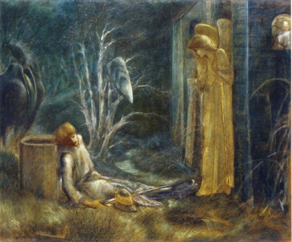 The Dream of Lancelot (Study) by Edward Burne-Jones, hand-painted oil painting reproduction