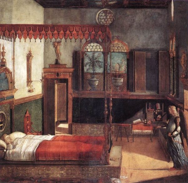 The Dream of Saint Ursula by Vittore Carpaccio, hand-painted oil painting reproduction