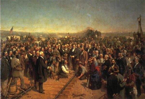 The Driving of the Last Spike by Thomas Hill, hand-painted oil painting reproduction