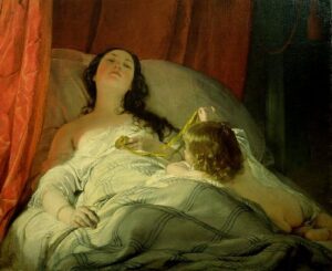 The Drowsy One by Friedrich von Amerling, hand-painted oil painting reproduction