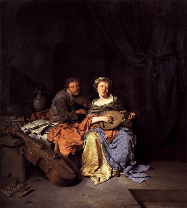 The Duet by Cornelis Bega, hand-painted oil painting reproduction