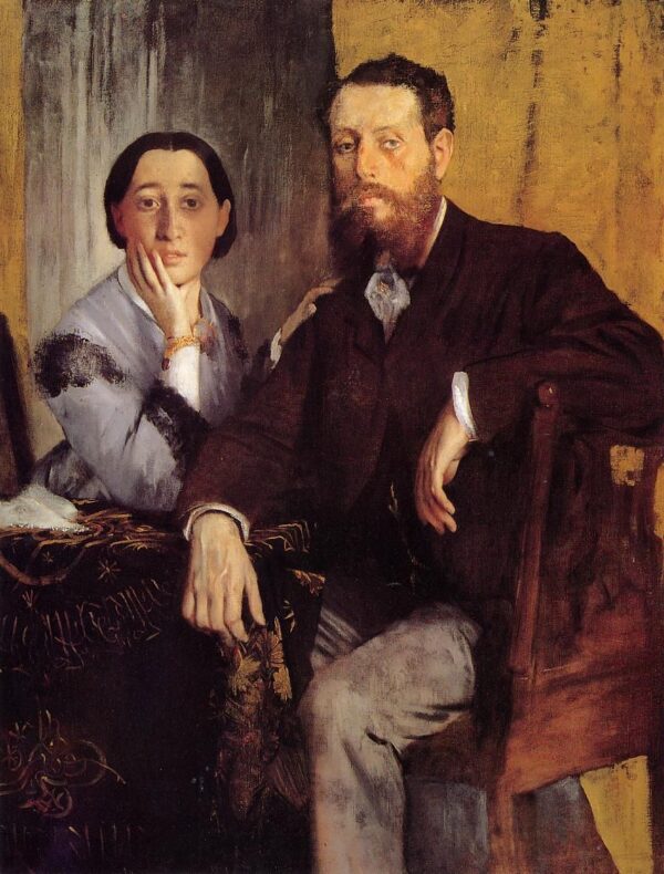 The Duke and Duchess Morbilli by Edgar Degas, hand-painted oil painting reproduction