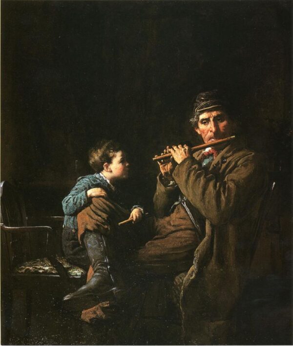 The Earnest Pupil by Eastman Johnson, hand-painted oil painting reproduction