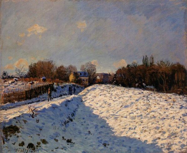 The Effect of Snow at Argenteuil by Alfred Sisley, hand-painted oil painting reproduction