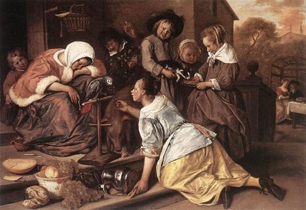 The Effects of Intemperance by Jan Steen, hand-painted oil painting reproduction