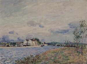 The Embankments of the Loing at Saint-Mammes by Alfred Sisley, hand-painted oil painting reproduction