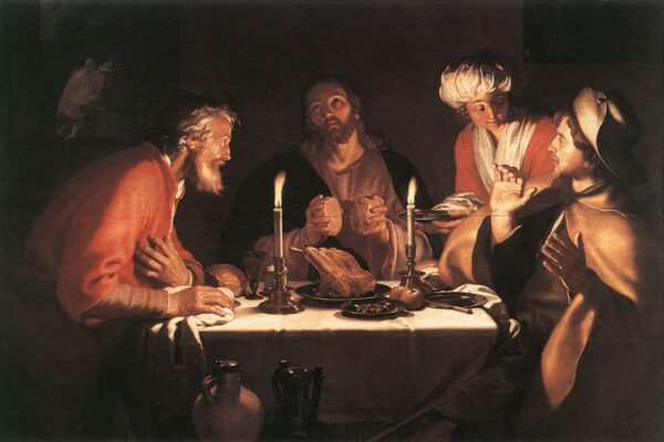 The Emmaus Disciples by Abraham Bloemaert, hand-painted oil painting reproduction