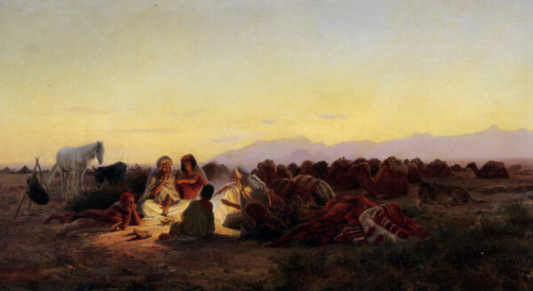 The Encampment by Eugene-Alexis Girardet, hand-painted oil painting reproduction