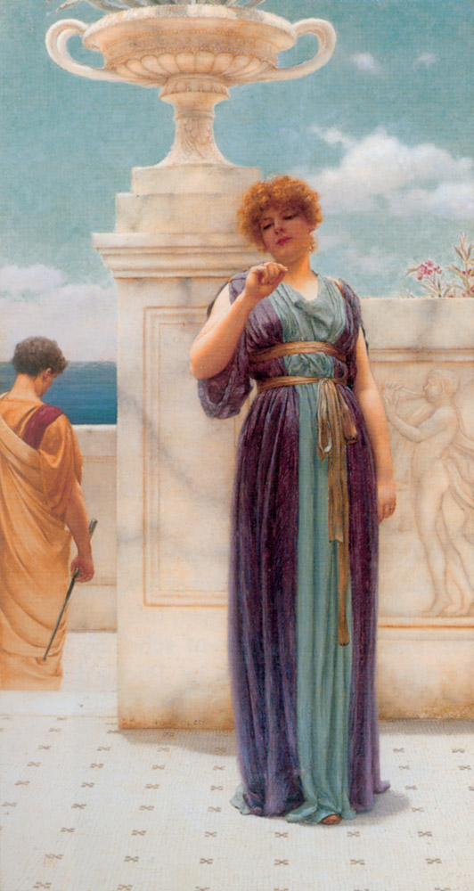 The Engagement Ring by John William Godward, hand-painted oil reproduction