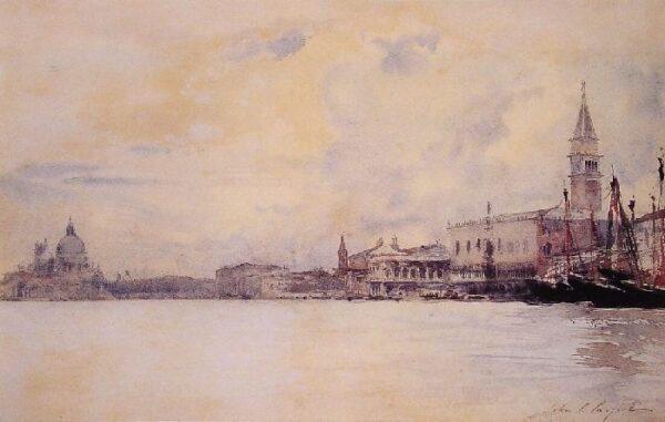 The Entrance to the Grand Canal, Venice by John Singer Sargent, hand-painted oil painting reproduction