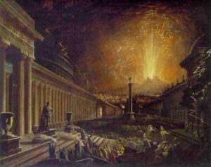 The Eruption of Vesuvius by John Martin, hand-painted oil painting reproduction