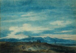 The Euganean Hill from Padua by John Robert Cozens, hand-painted oil painting reproduction