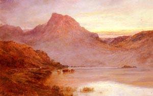 The Evening Glow Near Arrochar by Alfred de Breanski Snr, hand-painted oil painting reproduction