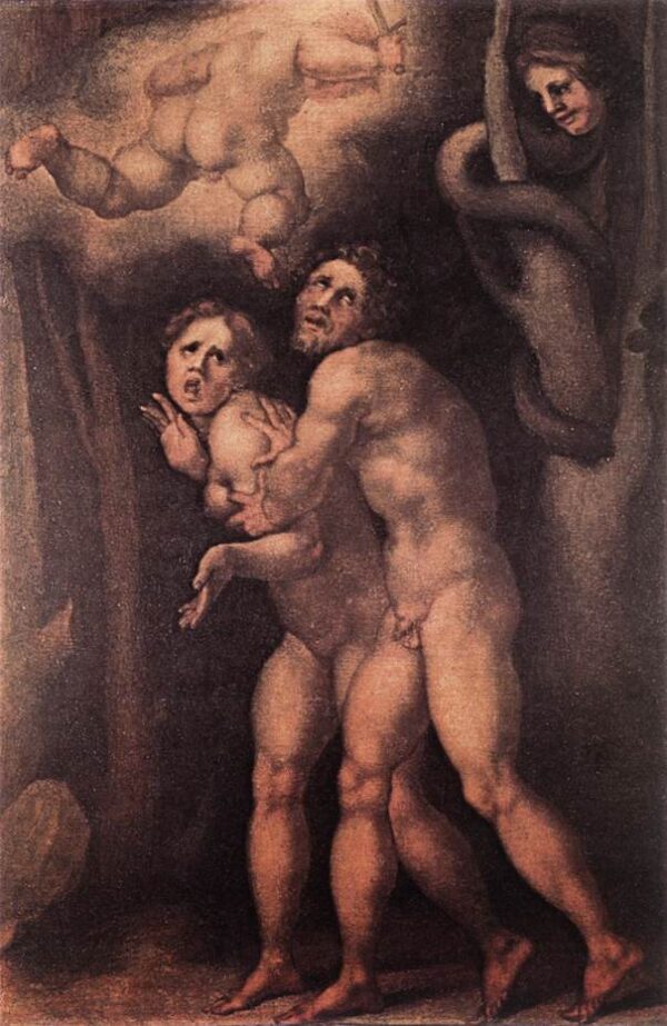 The Expulsion from Earthly Paradise by Jacopo Pontormo, hand-painted oil painting reproduction