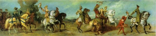 The Anniversary Parade – The Falcon Hunt by Hans Makart, hand-painted oil painting reproduction