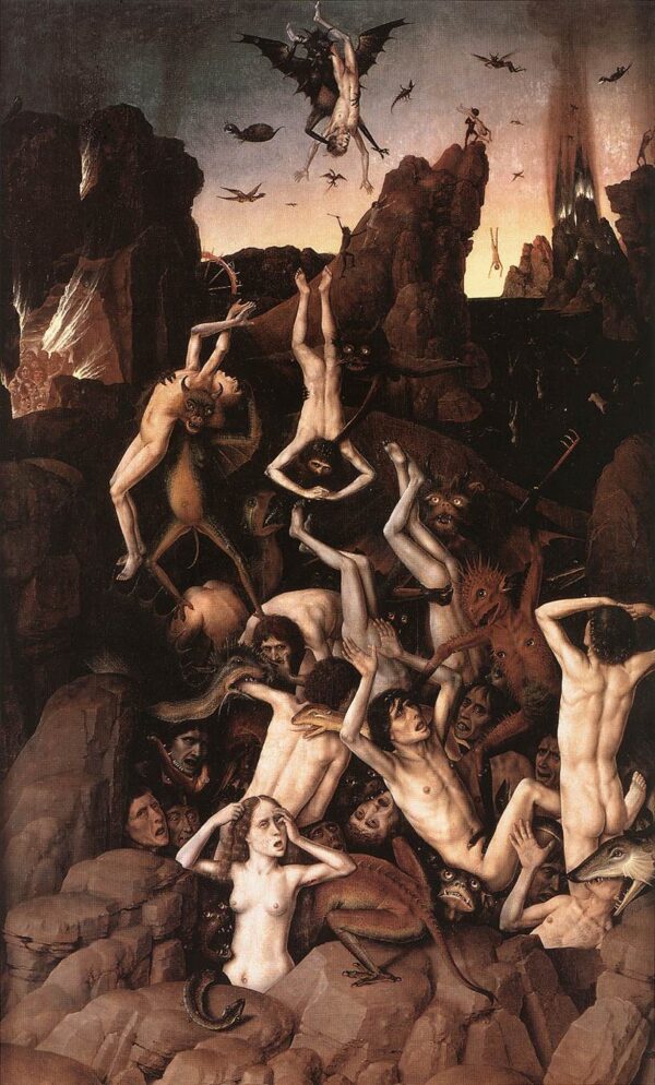 The Fall Of The Damned by Dieric Bouts the Elder, hand-painted oil painting reproduction