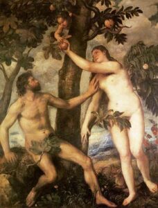 The Fall of Man by Titian, hand-painted oil painting reproduction
