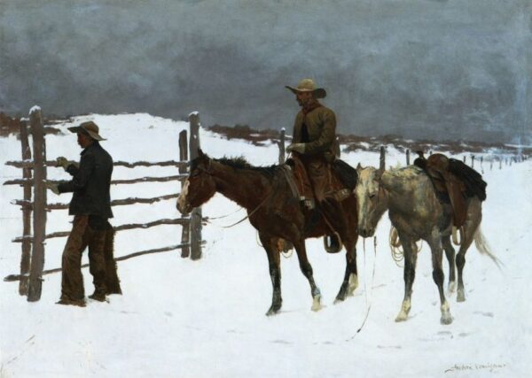 The Fall of the Cowboy by Frederic Remington, hand-painted oil painting reproduction