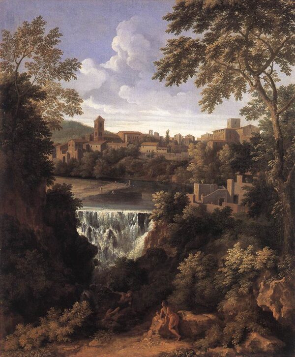 The Falls of Tivoli by Gaspard Dughet, hand-painted oil painting reproduction
