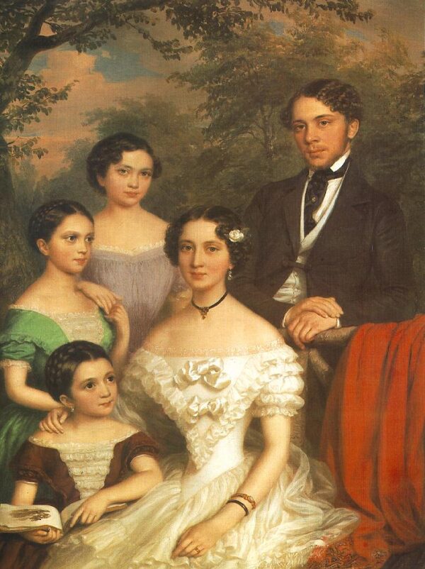 The Family Degenfeld by Miklós Barabás, hand-painted oil painting reproduction
