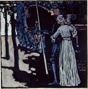 The Farewell by Wassily Kandinsky, hand-painted oil painting reproduction