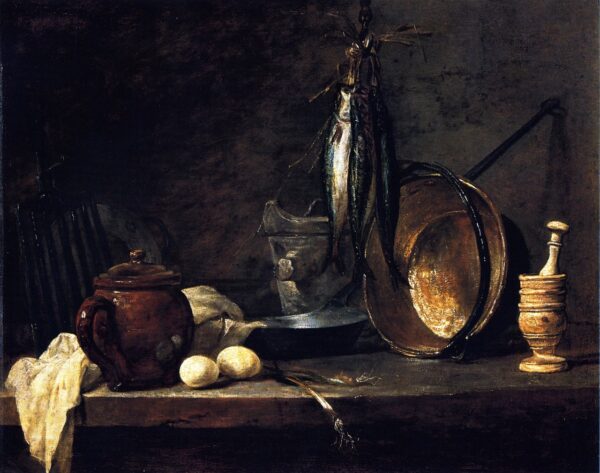 The Fast Day Meal by Jean-Baptiste-Siméon Chardin, hand-painted oil painting reproduction