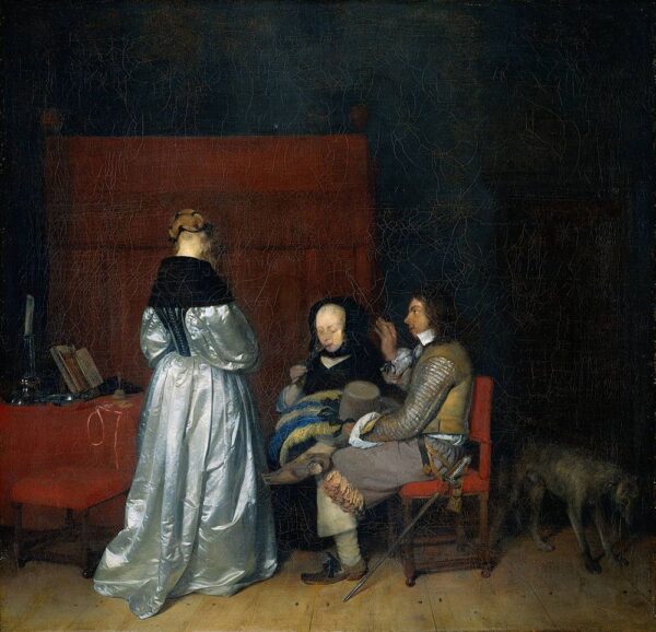 The Fatherly Admonition by Gerard ter Borch, hand-painted oil painting reproduction