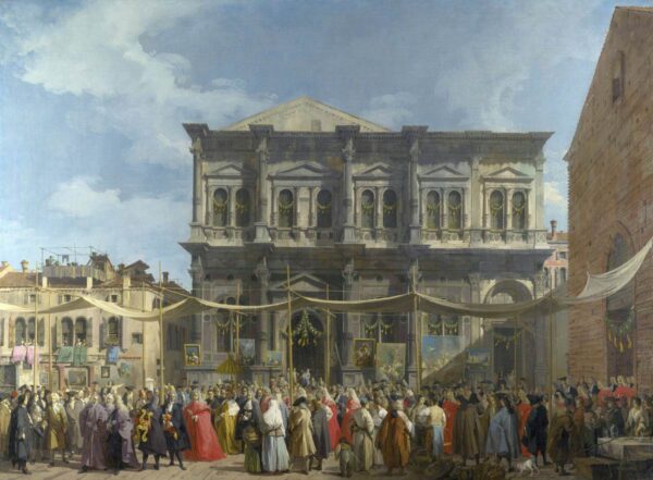 The Feast Day of Saint Roch by Canaletto, hand-painted oil painting reproduction