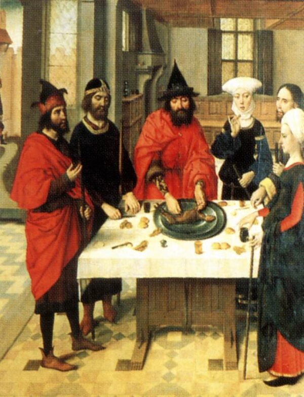 The Feast of the Passover by Dieric Bouts the Elder, hand-painted oil painting reproduction
