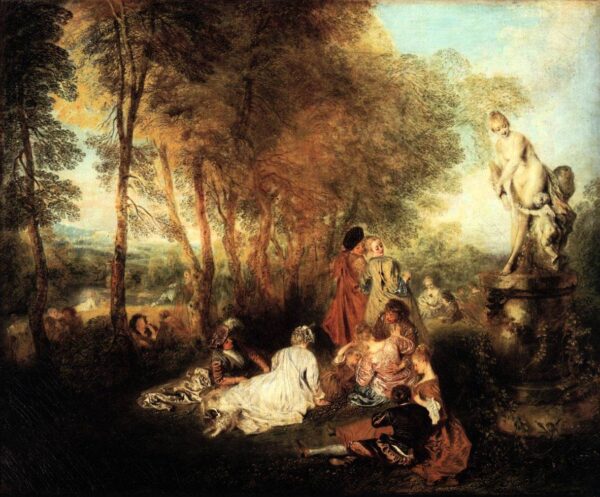 The Festival of Love by Antoine Watteau, hand-painted oil painting reproduction