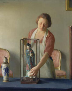 The Figurine by William McGregor Paxton, hand-painted oil painting reproduction