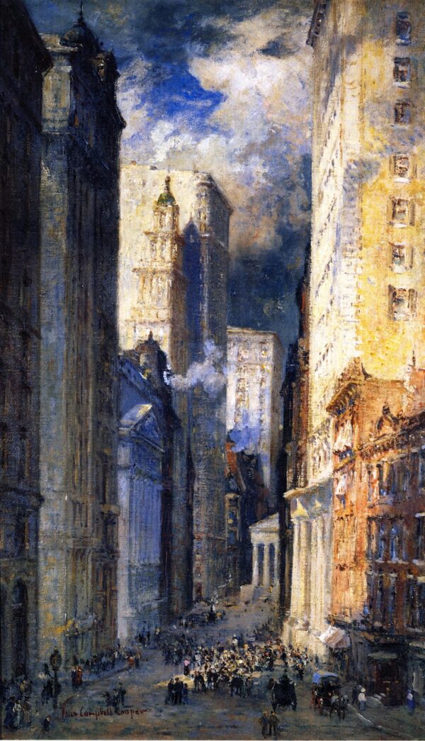The Financial District by Colin Campbell Cooper, hand-painted oil painting reproduction