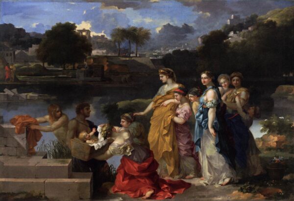 The Finding of Moses by Sébastien Bourdon, hand-painted oil painting reproduction