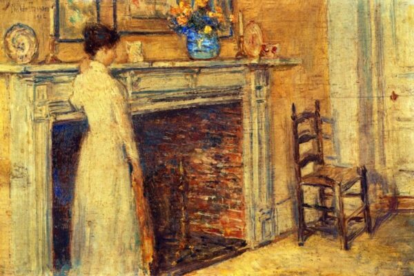 The Fireplace by Frederick Childe Hassam, hand-painted oil reproduction