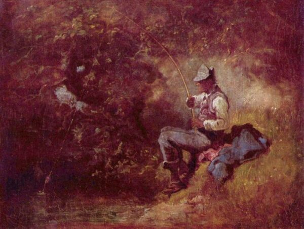 The Fisherman by Carl Spitzweg, hand-painted oil painting reproduction