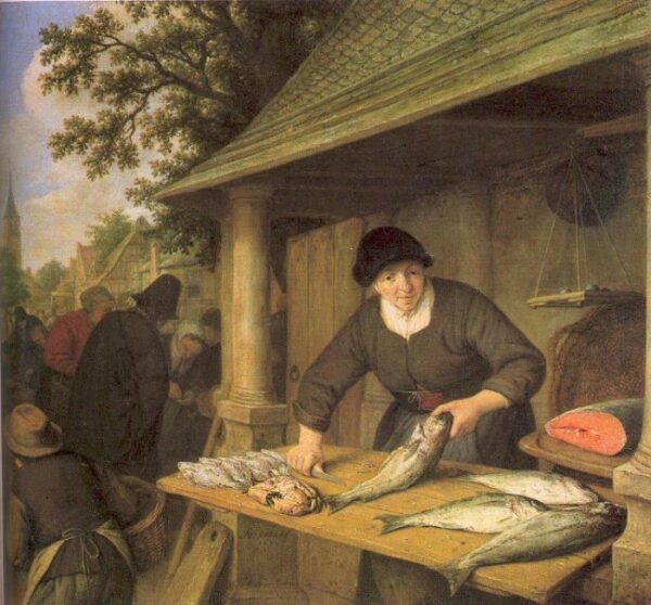 The Fishwife by Adriaen van Ostade, hand-painted oil painting reproduction