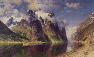 The Fjord by Adelsteen Normann, hand-painted oil painting reproduction
