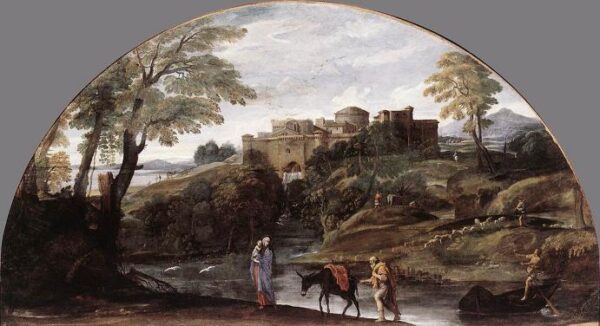 The Flight into Egypt by Annibale Carracci, hand-painted oil painting reproduction