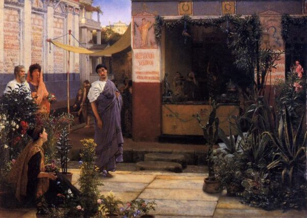 The Flower Market by Lawrence Alma-Tadema, hand-painted oil painting reproduction