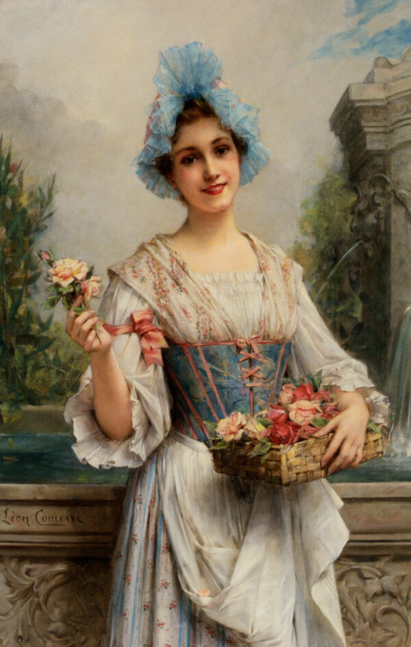 The Flower Seller by Leon Francois Comerre, hand-painted oil painting reproduction