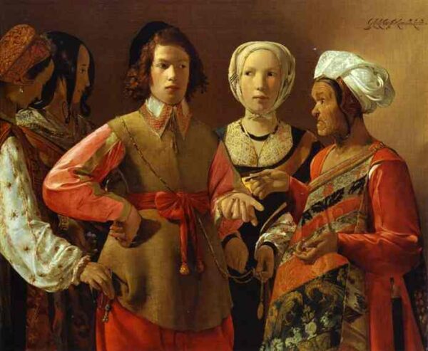 The Fortune-Teller by Georges de La Tour, hand-painted oil painting reproduction