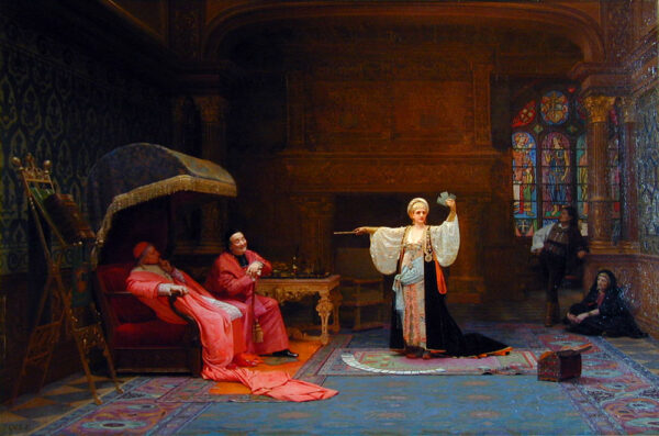 The Fortune Teller by Jehan Georges Vibert, hand-painted oil painting reproduction
