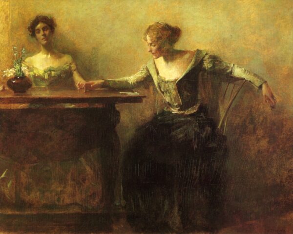 The Fortune Teller by Thomas Wilmer Dewing, hand-painted oil painting reproduction