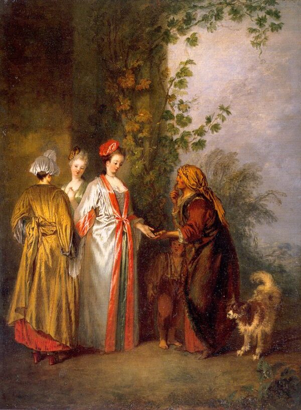 The Fortune Tellers by Antoine Watteau, hand-painted oil painting reproduction